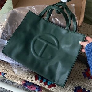 NIB Dark Olive Medium Telfar Shopping Bag